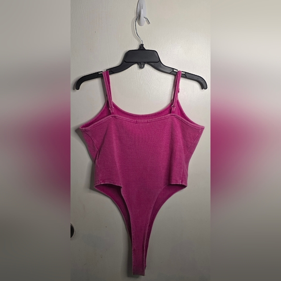 True Religion Fuchsia Vintage Wash Cami Bodysuit - Picture 2 of 11
